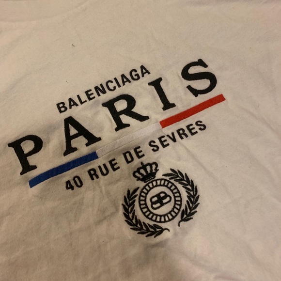 BALENCIAGA White Tee Size S - Picture 2 of 4